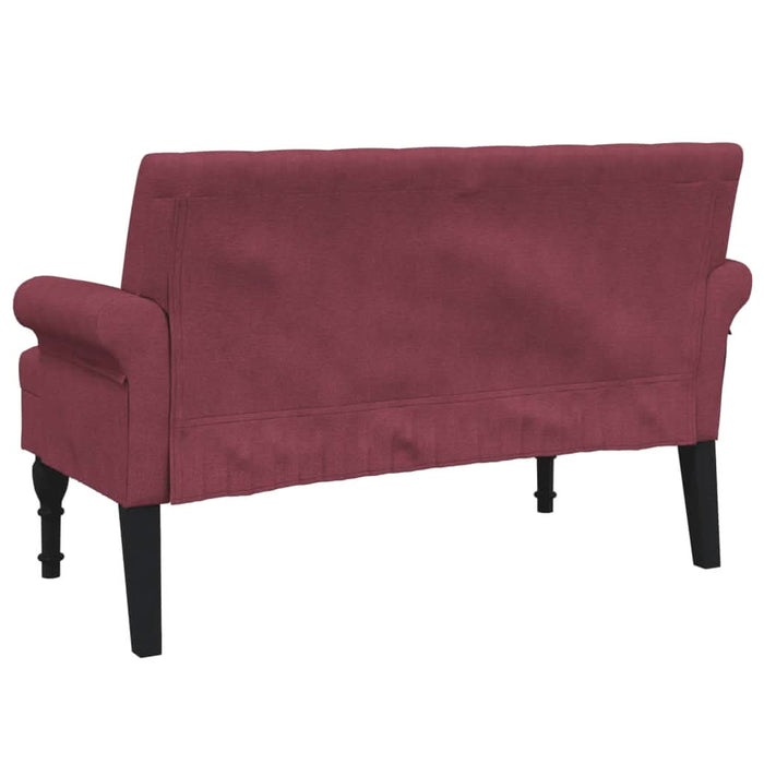 Bancă cu spătar, roșu vin, 120x62x75,5 cm, textil - WALTI WALTI
