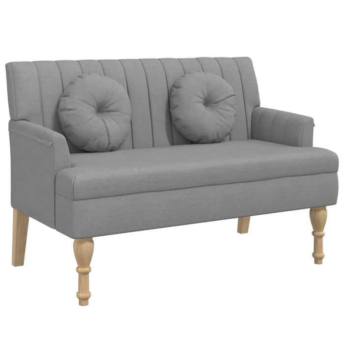Banchetă cu perne, gri deschis, 113x64,5x75,5 cm, textil - WALTI WALTI