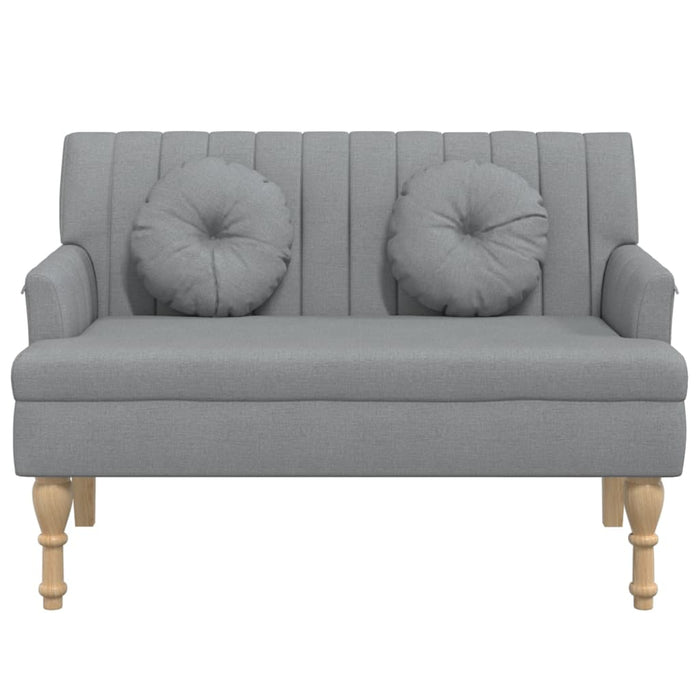 Banchetă cu perne, gri deschis, 113x64,5x75,5 cm, textil - WALTI WALTI
