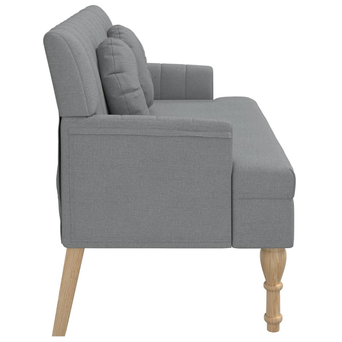 Banchetă cu perne, gri deschis, 113x64,5x75,5 cm, textil - WALTI WALTI