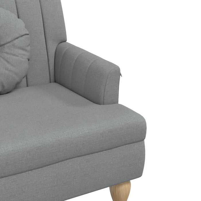 Banchetă cu perne, gri deschis, 113x64,5x75,5 cm, textil - WALTI WALTI