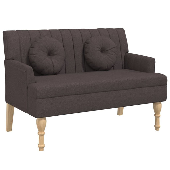 Banchetă cu perne, maro închis, 113x64,5x75,5 cm, textil - WALTI WALTI
