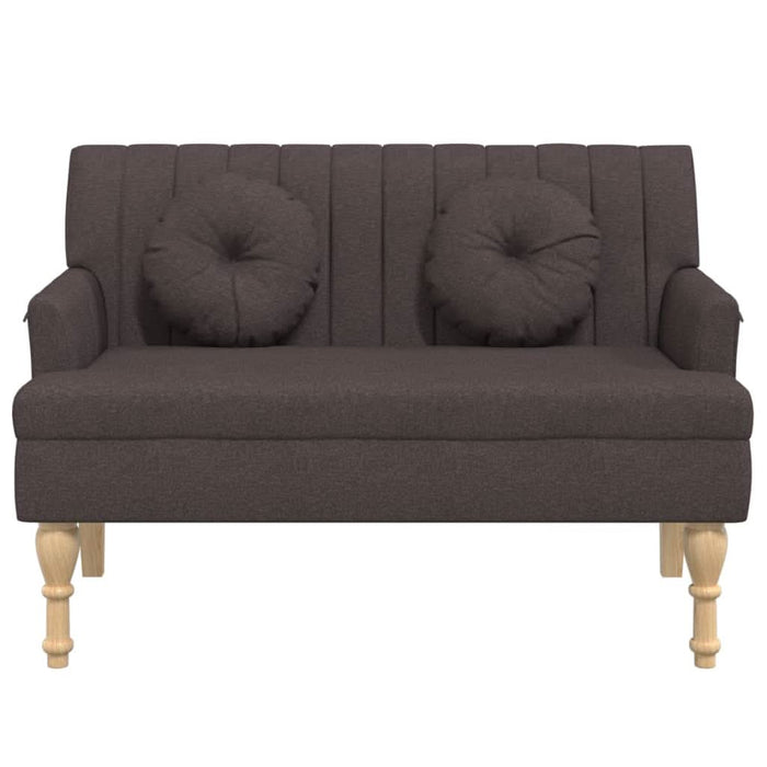 Banchetă cu perne, maro închis, 113x64,5x75,5 cm, textil - WALTI WALTI