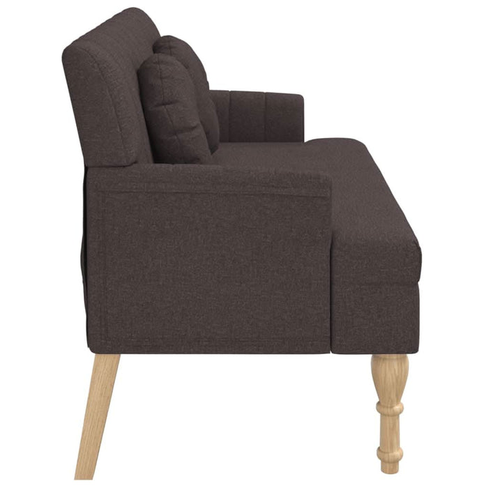 Banchetă cu perne, maro închis, 113x64,5x75,5 cm, textil - WALTI WALTI