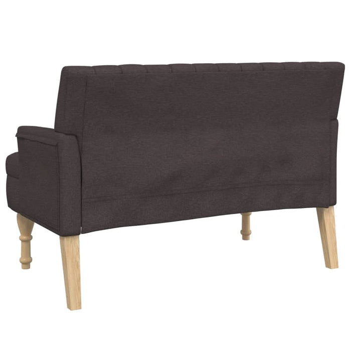 Banchetă cu perne, maro închis, 113x64,5x75,5 cm, textil - WALTI WALTI