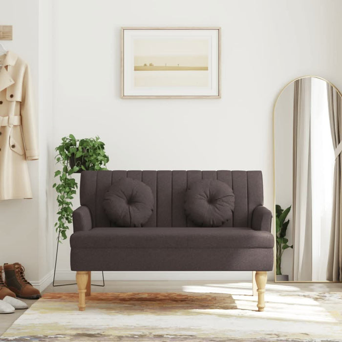 Banchetă cu perne, maro închis, 113x64,5x75,5 cm, textil - WALTI WALTI