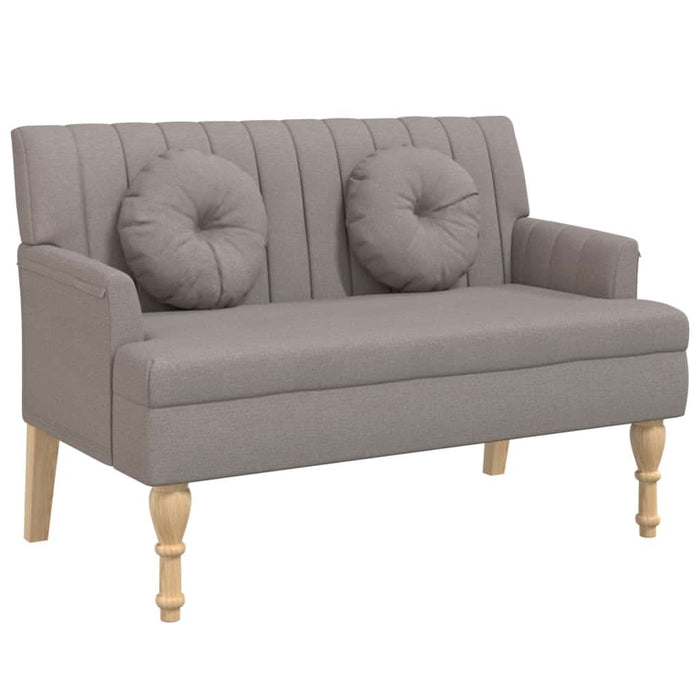 Banchetă cu perne, gri taupe, 113x64,5x75,5 cm, textil - WALTI WALTI
