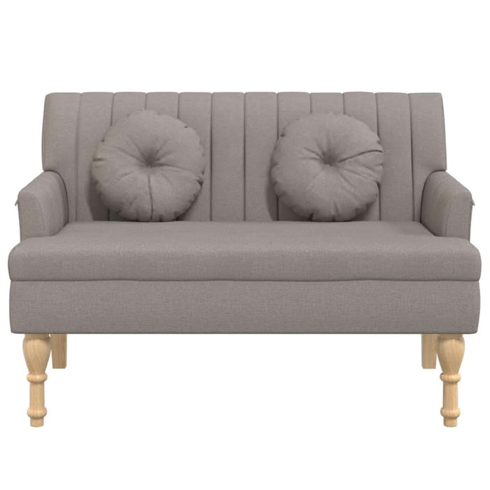 Banchetă cu perne, gri taupe, 113x64,5x75,5 cm, textil - WALTI WALTI
