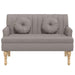 Banchetă cu perne, gri taupe, 113x64,5x75,5 cm, textil - WALTI WALTI
