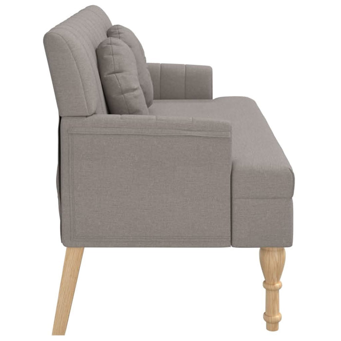 Banchetă cu perne, gri taupe, 113x64,5x75,5 cm, textil - WALTI WALTI