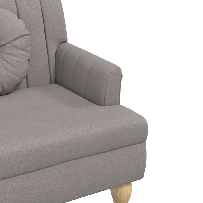 Banchetă cu perne, gri taupe, 113x64,5x75,5 cm, textil - WALTI WALTI