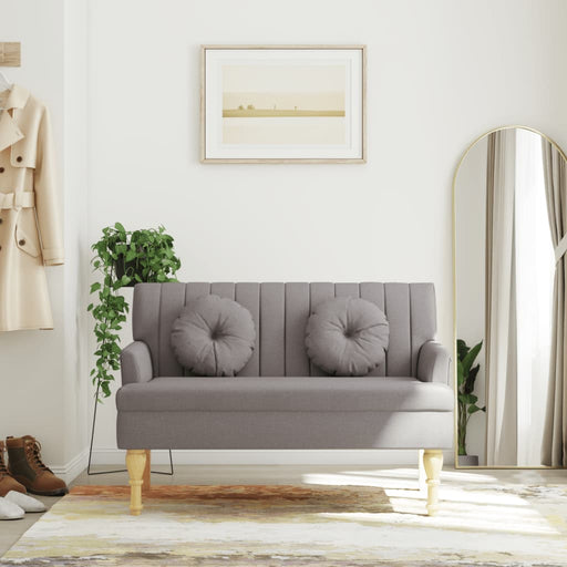 Banchetă cu perne, gri taupe, 113x64,5x75,5 cm, textil - WALTI WALTI