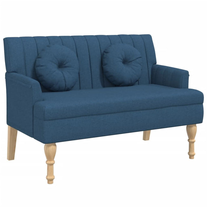Banchetă cu perne, albastru, 113x64,5x75,5 cm, textil - WALTI WALTI