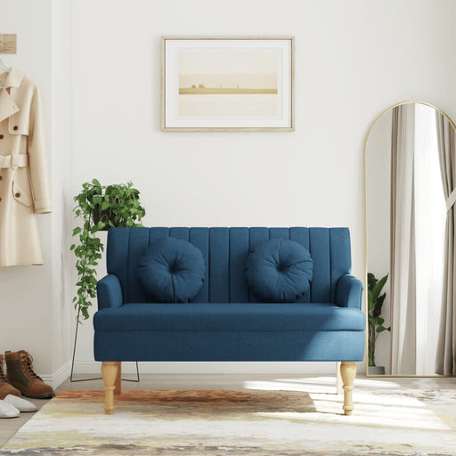 Banchetă cu perne, albastru, 113x64,5x75,5 cm, textil - WALTI WALTI