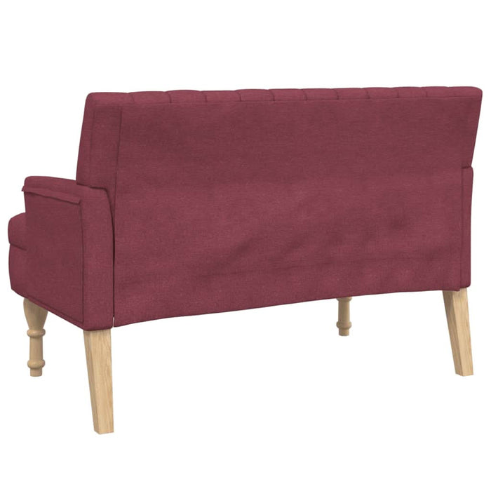Banchetă cu perne, roșu vin, 113x64,5x75,5 cm, textil - WALTI WALTI