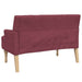 Banchetă cu perne, roșu vin, 113x64,5x75,5 cm, textil - WALTI WALTI