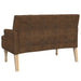 Banchetă spătar maro 113x64,5x75,5 cm, piele întoarsă ecologică - WALTI WALTI