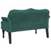 Banchetă cu perne, verde închis, 120,5x65x75 cm, catifea - WALTI WALTI