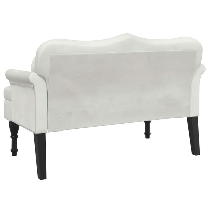 Banchetă cu perne, crem, 120,5x65x75 cm, catifea - WALTI WALTI