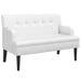 Banchetă cu spătar, alb, 112x65,5x75 cm piele ecologică - WALTI WALTI