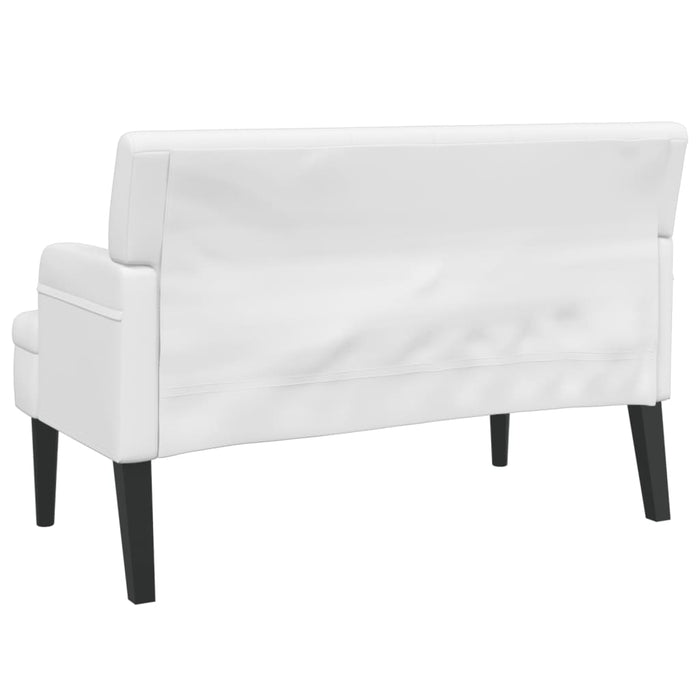 Banchetă cu spătar, alb, 112x65,5x75 cm piele ecologică - WALTI WALTI