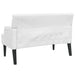 Banchetă cu spătar, alb, 112x65,5x75 cm piele ecologică - WALTI WALTI