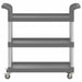 Cărucior cu 3 niveluri, gri, 77x34x72 cm, aluminiu - WALTI WALTI