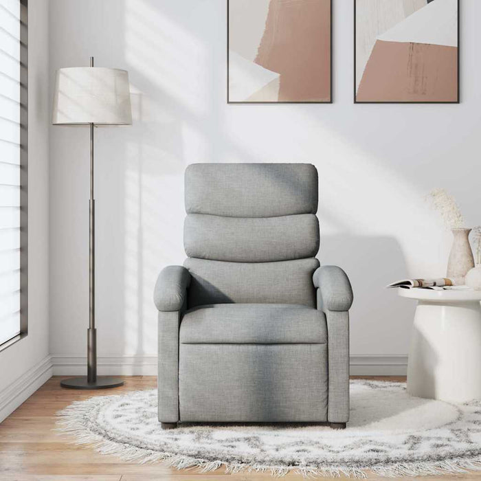 Fotoliu rabatabil, gri deschis, material textil WALTI