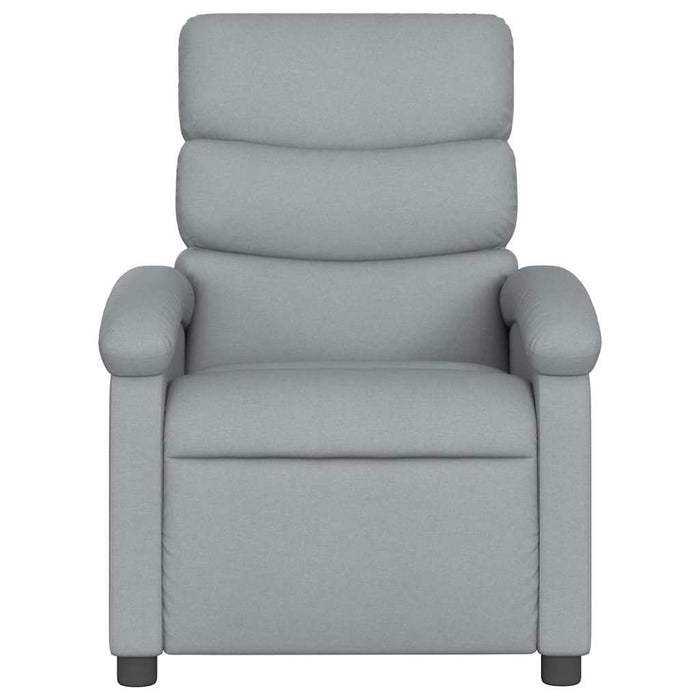 Fotoliu rabatabil, gri deschis, material textil WALTI