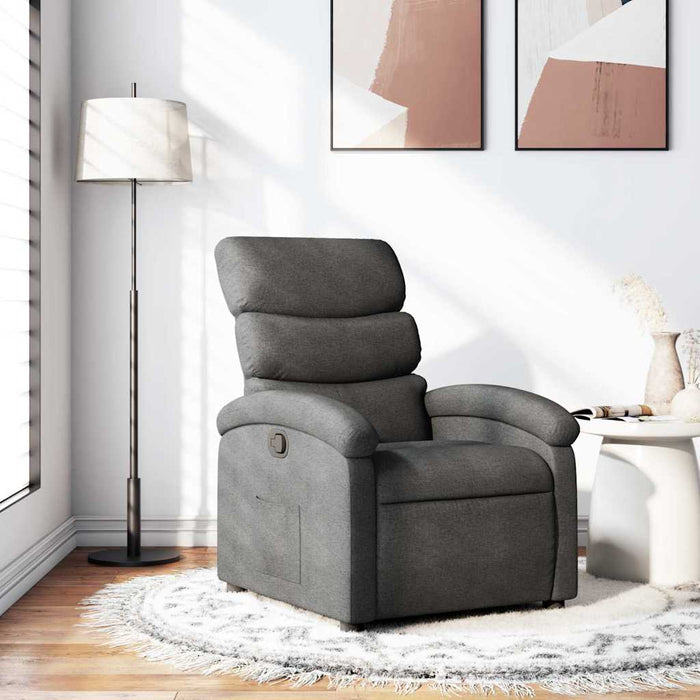 Fotoliu rabatabil, gri închis, material textil - WALTI WALTI