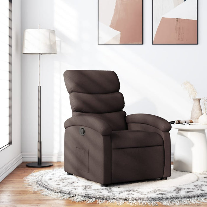 Fotoliu rabatabil, maro închis, material textil - WALTI WALTI