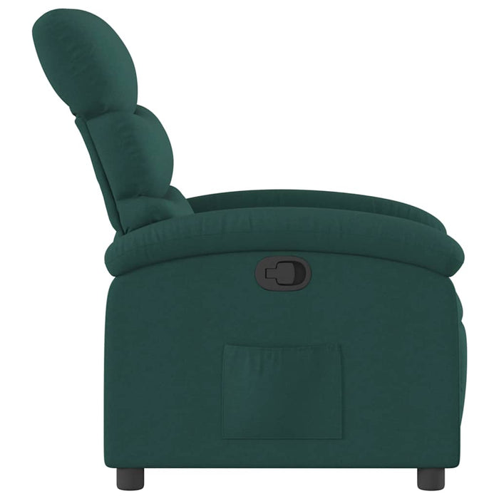Fotoliu rabatabil, verde închis, material textil - WALTI WALTI