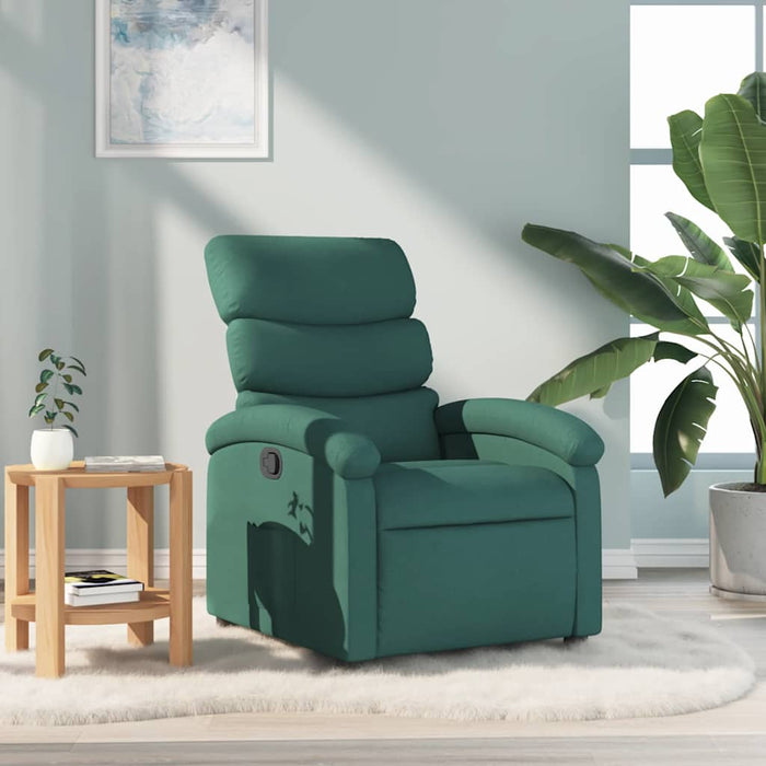 Fotoliu rabatabil, verde închis, material textil - WALTI WALTI