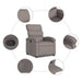 Fotoliu rabatabil, gri taupe, material textil - WALTI WALTI