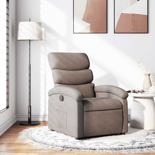 Fotoliu rabatabil, gri taupe, material textil - WALTI WALTI