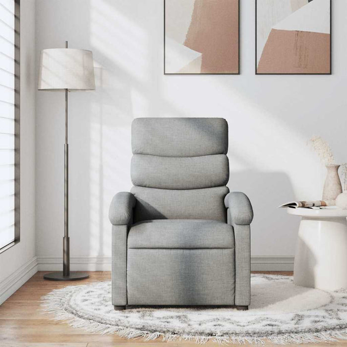 Fotoliu de masaj rabatabil, gri deschis, textil - WALTI WALTI