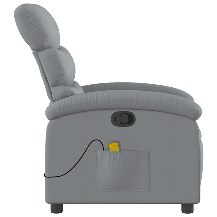 Fotoliu de masaj rabatabil, gri deschis, textil - WALTI WALTI