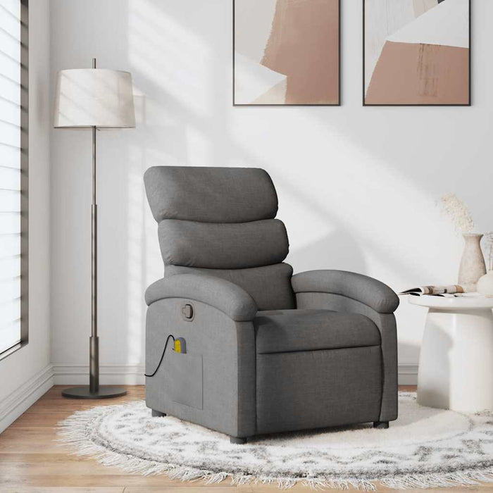 Fotoliu de masaj rabatabil, gri închis, material textil - WALTI WALTI