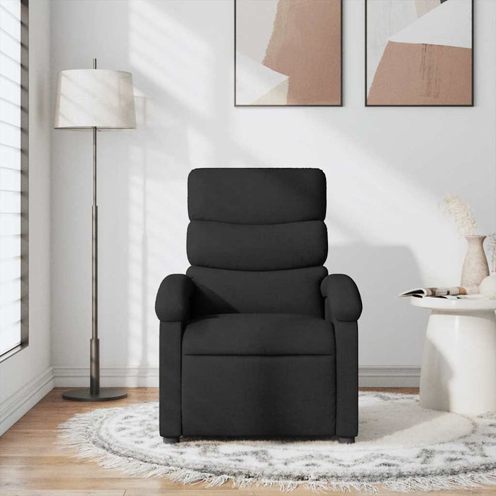 Fotoliu de masaj rabatabil, negru, material textil WALTI
