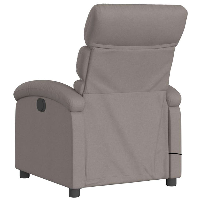 Fotoliu de masaj rabatabil, gri taupe, material textil WALTI