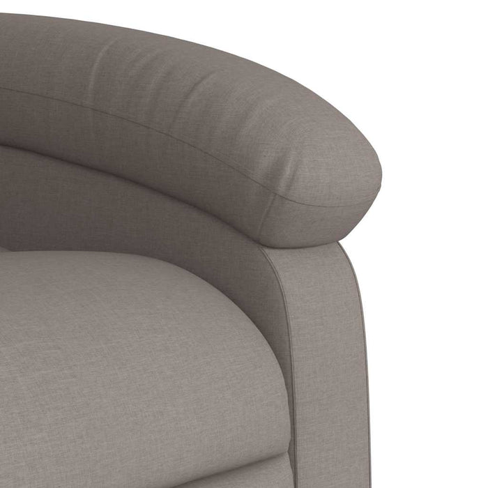 Fotoliu de masaj rabatabil, gri taupe, material textil WALTI
