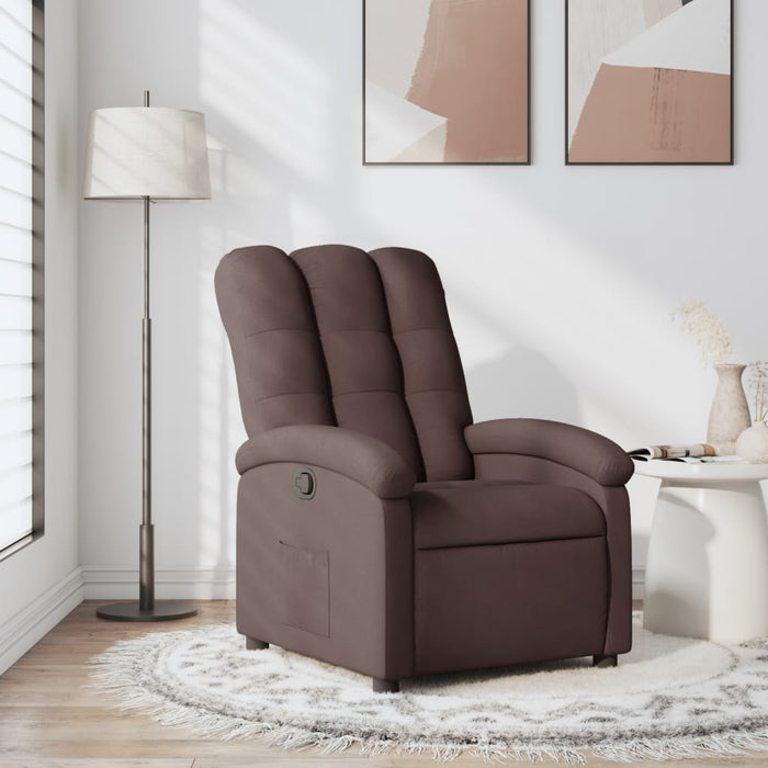 Fotoliu rabatabil, maro închis, material textil WALTI