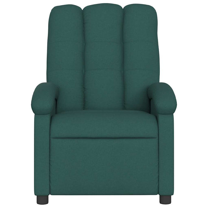 Fotoliu de masaj rabatabil, verde închis, material textil - WALTI WALTI