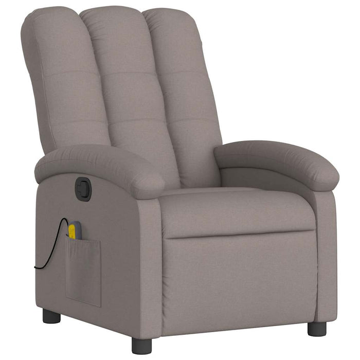 Fotoliu de masaj rabatabil, gri taupe, material textil - WALTI WALTI