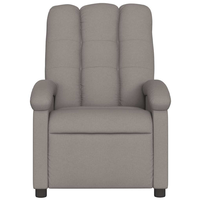 Fotoliu de masaj rabatabil, gri taupe, material textil - WALTI WALTI
