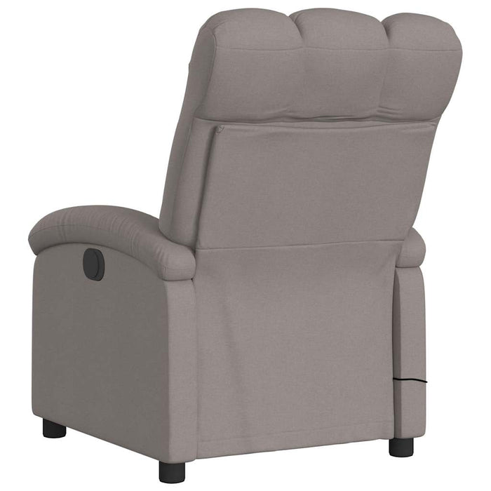 Fotoliu de masaj rabatabil, gri taupe, material textil - WALTI WALTI