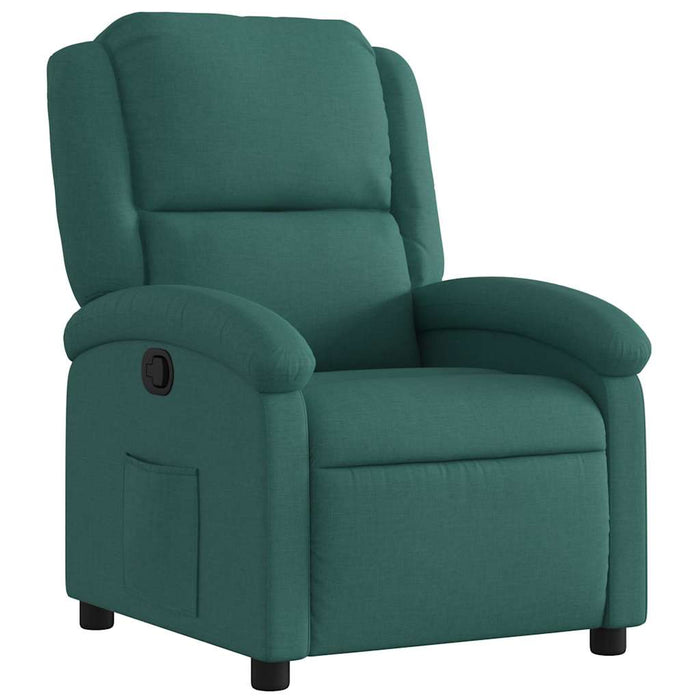 Fotoliu rabatabil, verde închis, material textil WALTI