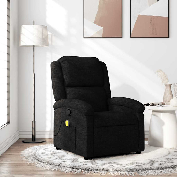 Fotoliu de masaj rabatabil, negru, material textil - WALTI WALTI