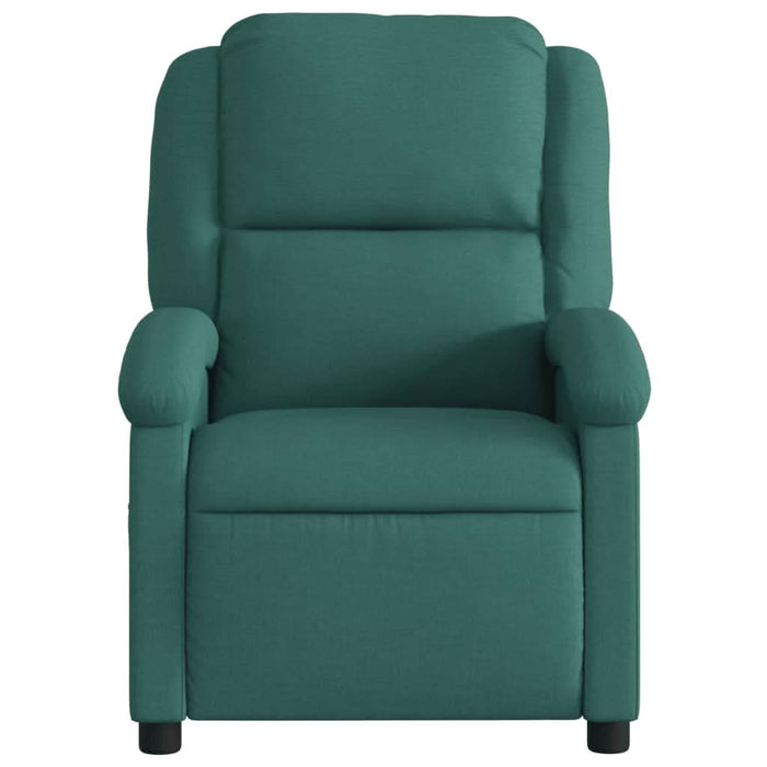 Fotoliu de masaj rabatabil, verde închis, material textil - WALTI WALTI