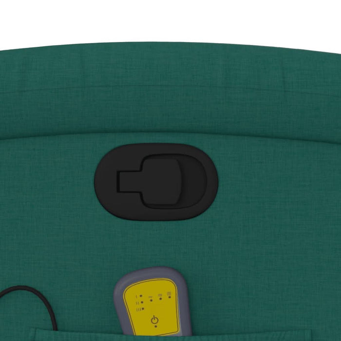 Fotoliu de masaj rabatabil, verde închis, material textil - WALTI WALTI